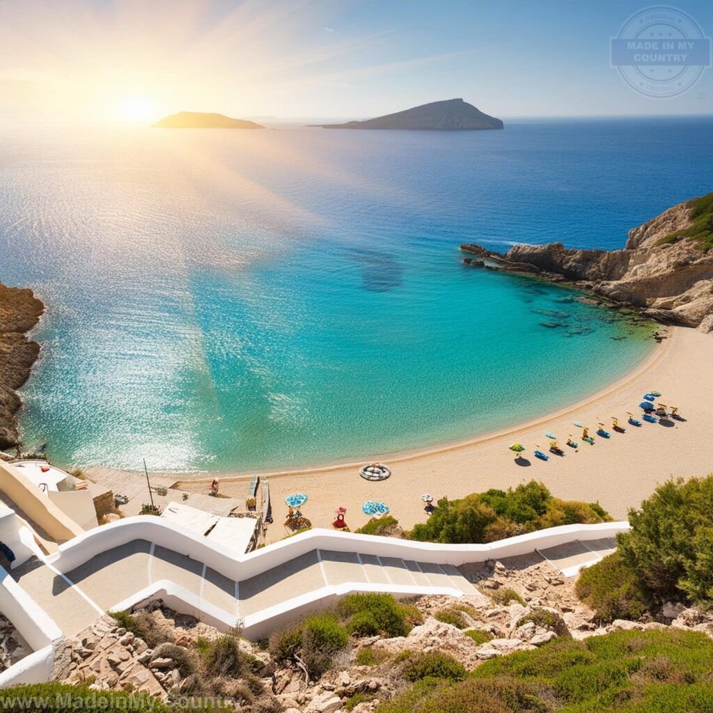 
Greek island paradise sun sea beach Aegean sea Greece Cyprus Greek islands 
